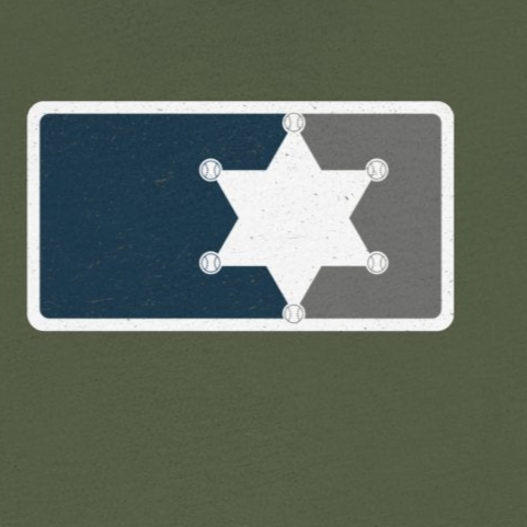 Green t-shirt with a logo on a white background