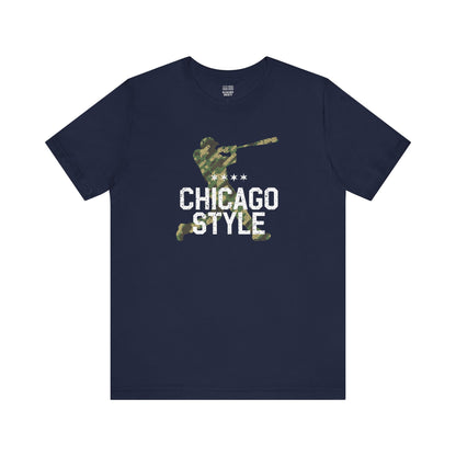 Chicago Baseball Fan | Style Camouflage | Unisex Tshirt