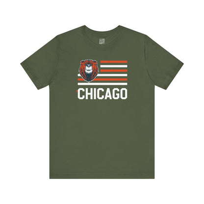 Chicago Football Fan | Animal Flag | Unisex Tshirt