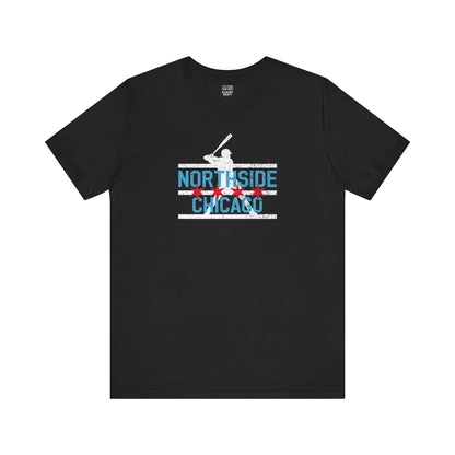 Chicago Baseball Fan | NorthSide City Flag | Unisex Tshirt