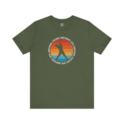 Chicago Baseball Fan | Circle Sunset | Unisex Tshirt
