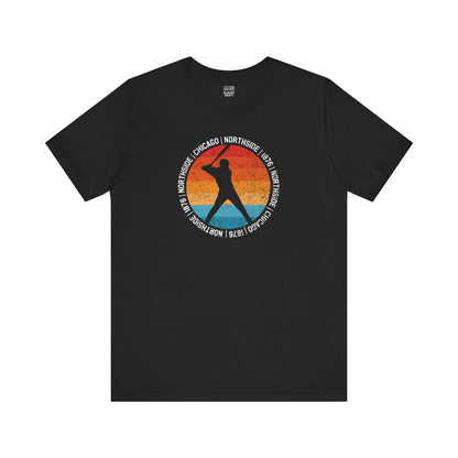 Chicago Baseball Fan | Circle Sunset | Unisex Tshirt