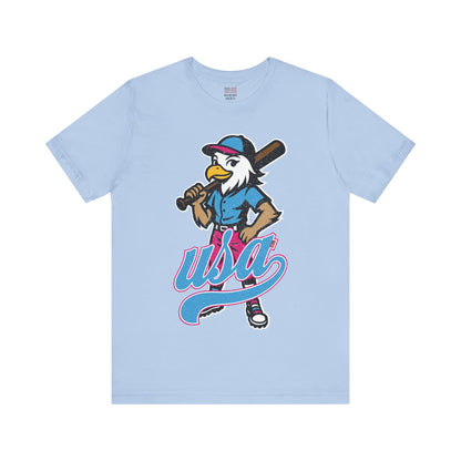 USA Baseball Fan | Power Girl | Unisex Tshirt