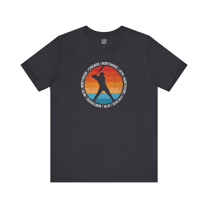 Chicago Baseball Fan | Circle Sunset | Unisex Tshirt