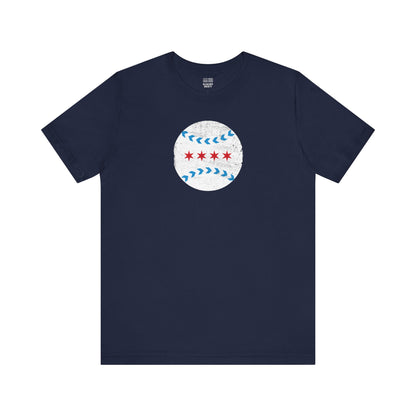 Chicago Baseball Fan | Ball Flag | Unisex Tshirt