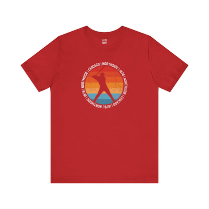Chicago Baseball Fan | Circle Sunset | Unisex Tshirt