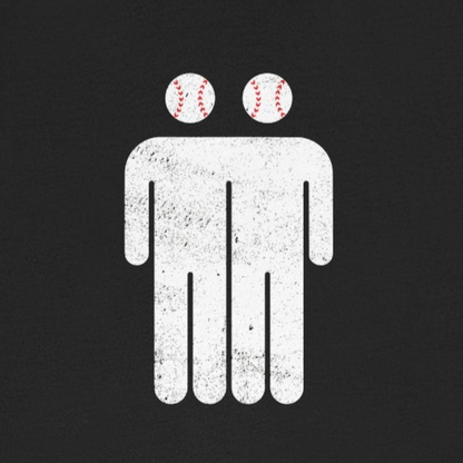 Black t-shirt with a white graphic design on a white background