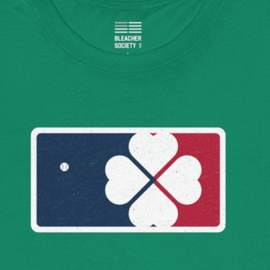 Green t-shirt with a logo on a white background