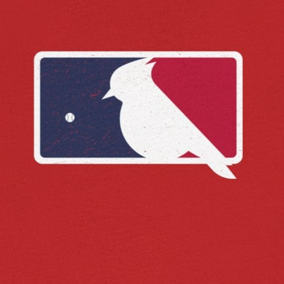 Red t-shirt with a logo on the chest against a white background