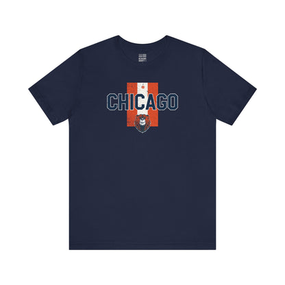 Chicago Football Fan | Stripes of passion | Unisex Tshirt