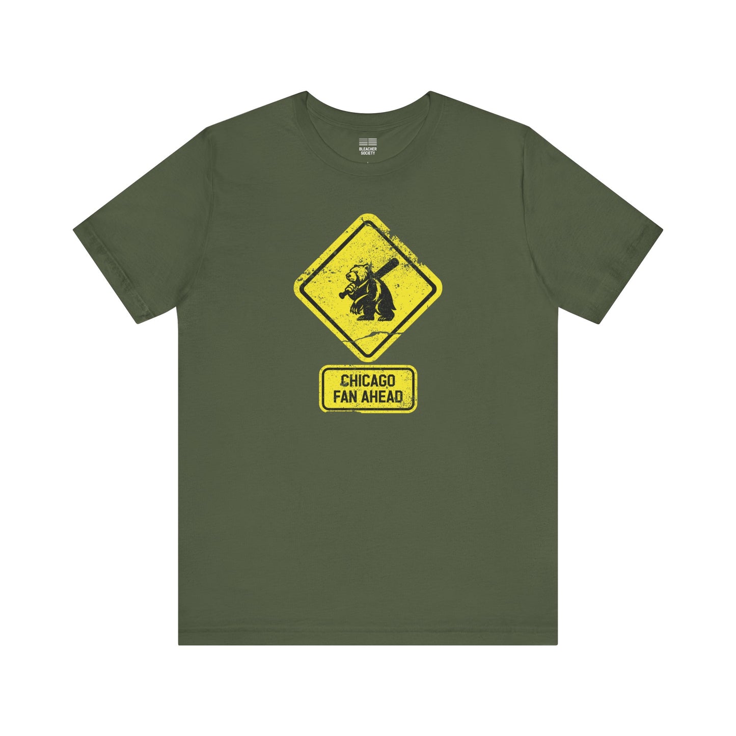 Chicago Baseball Fan | Bear Ahead Sign | Unisex Tshirt