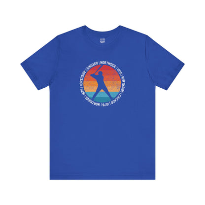 Chicago Baseball Fan | Circle Sunset | Unisex Tshirt