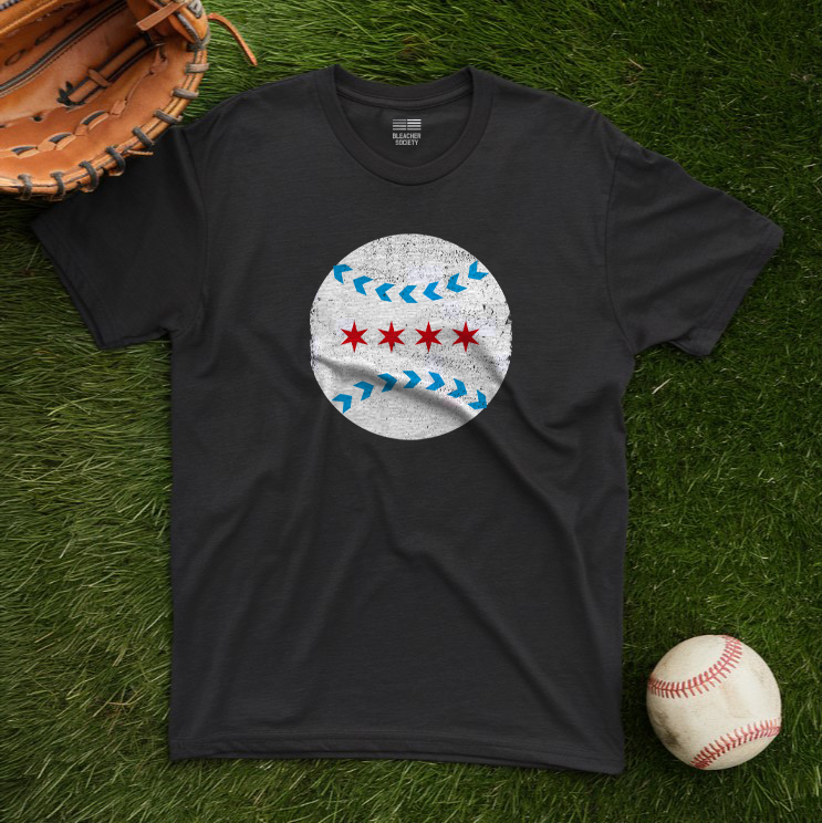 Chicago Baseball Fan | Ball Flag | Unisex Tshirt