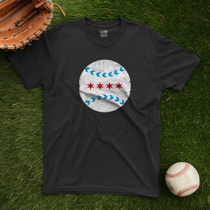 Chicago Baseball Fan | Ball Flag | Unisex Tshirt