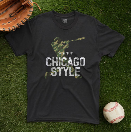 Chicago Baseball Fan | Style Camouflage | Unisex Tshirt
