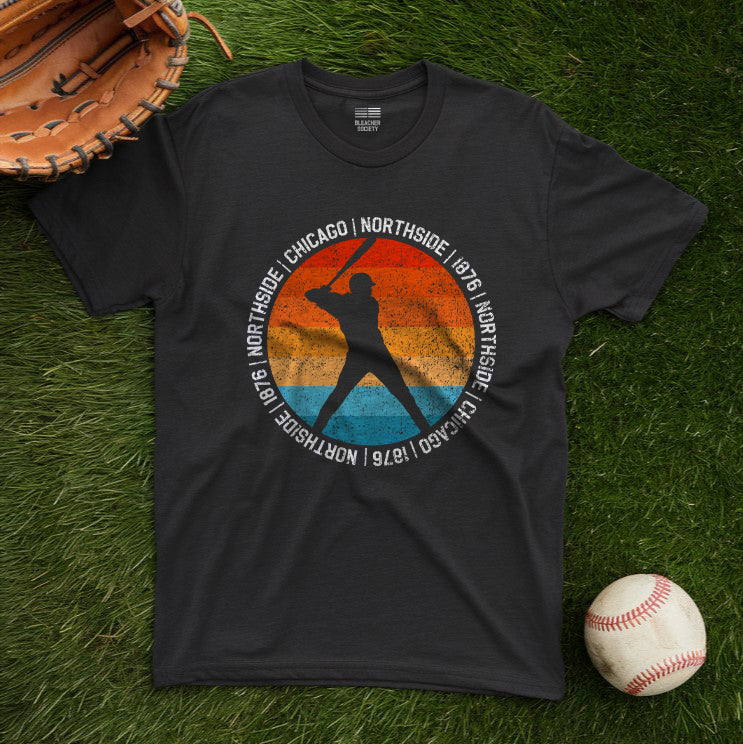 Chicago Baseball Fan | Circle Sunset | Unisex Tshirt