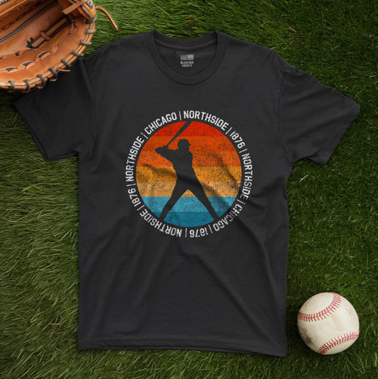 Chicago Baseball Fan | Circle Sunset | Unisex Tshirt