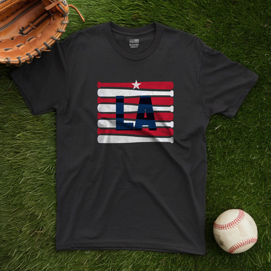 LA Baseball Fan | BatFlag | Unisex Tshirt