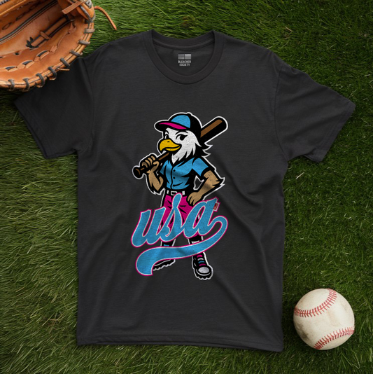 USA Baseball Fan | Power Girl | Unisex Tshirt