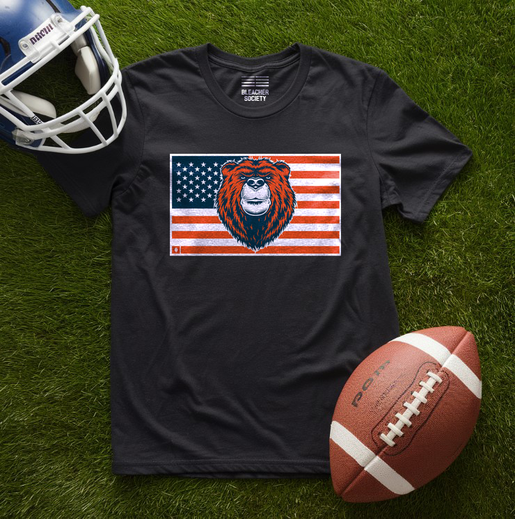 Chicago Football Fan | US Fur Flag | Unisex Tshirt