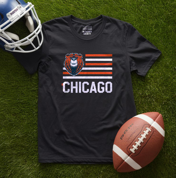 Chicago Football Fan | Animal Flag | Unisex Tshirt