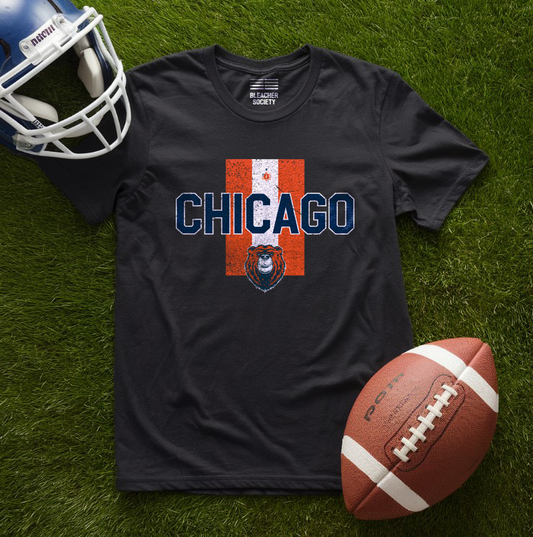 Chicago Football Fan | Stripes of passion | Unisex Tshirt